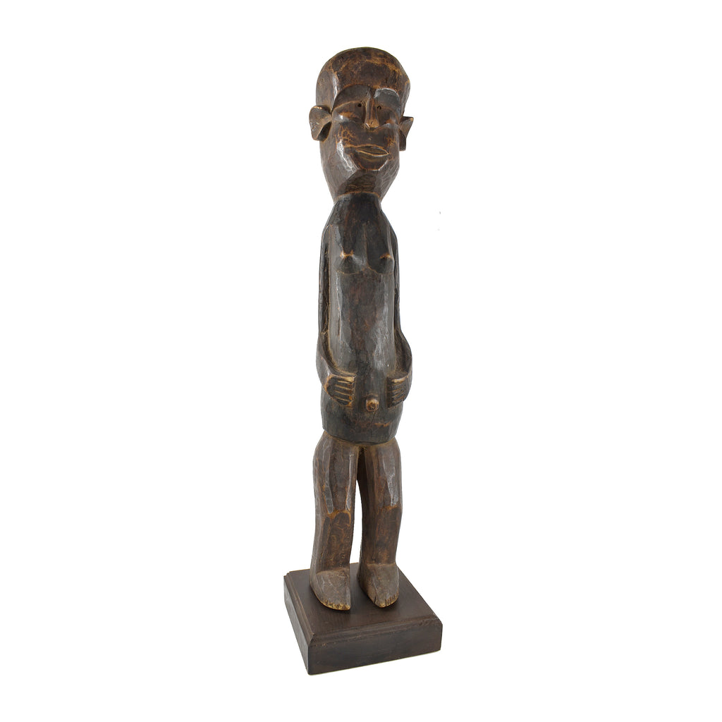 Zande Standing Female Figure on Base Congo