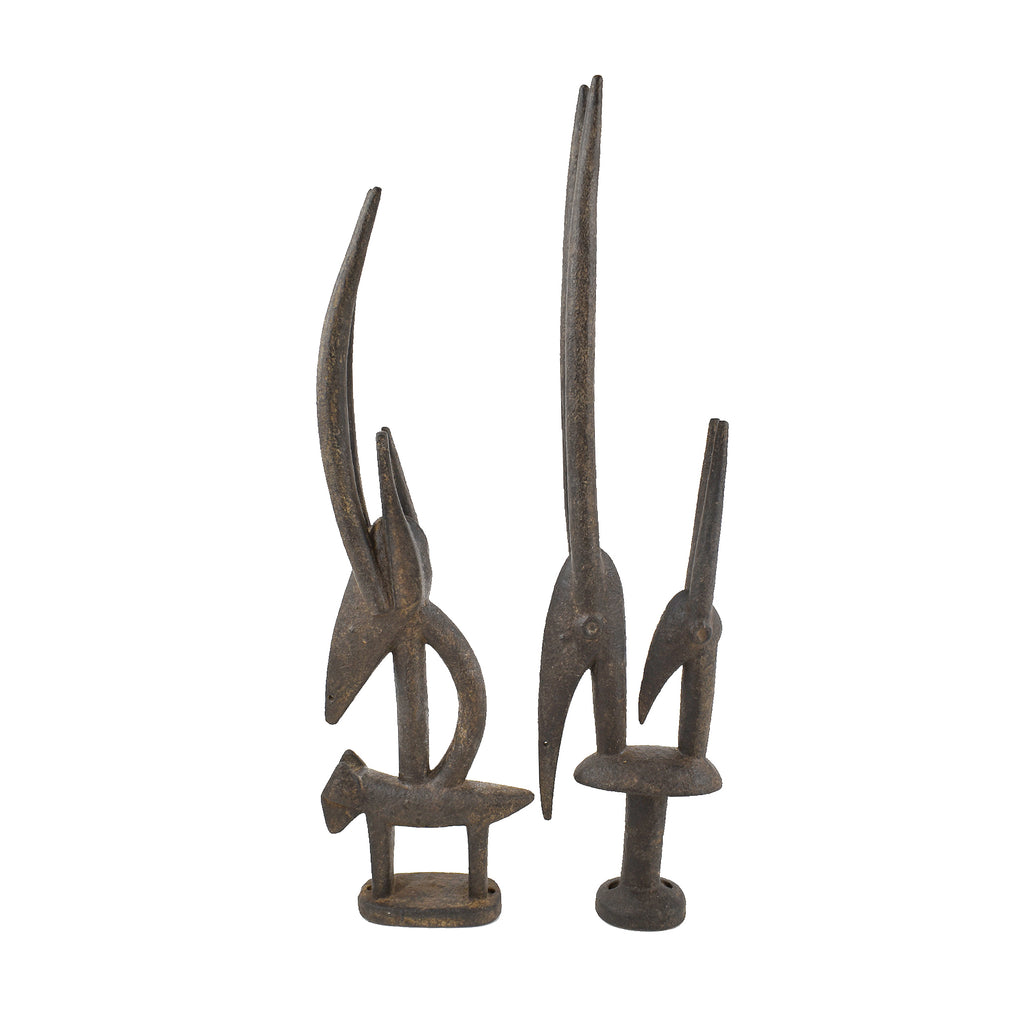 Bamana Chi Wara Antelope Headcrest Pair Mali