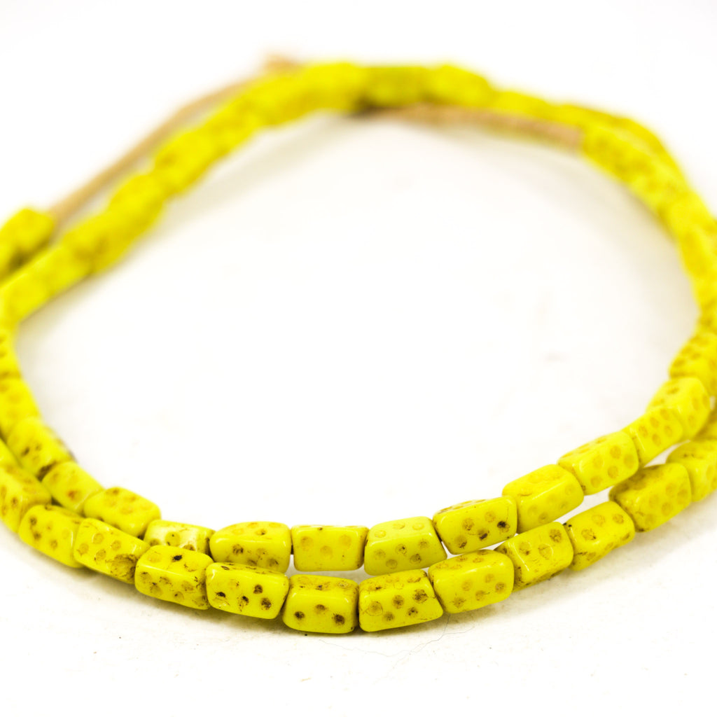 Yellow Dice Venetian Trade Beads