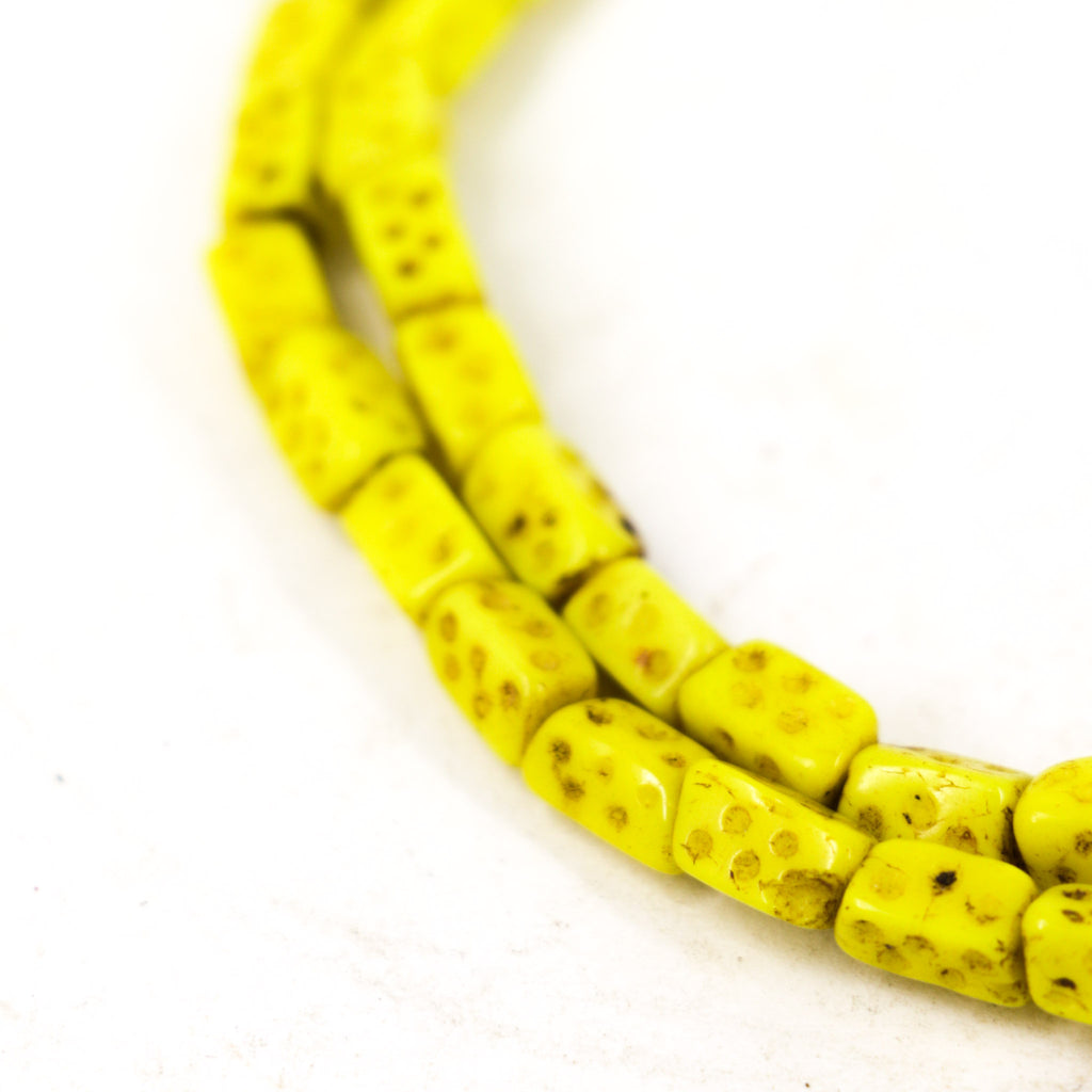 Yellow Dice Venetian Trade Beads