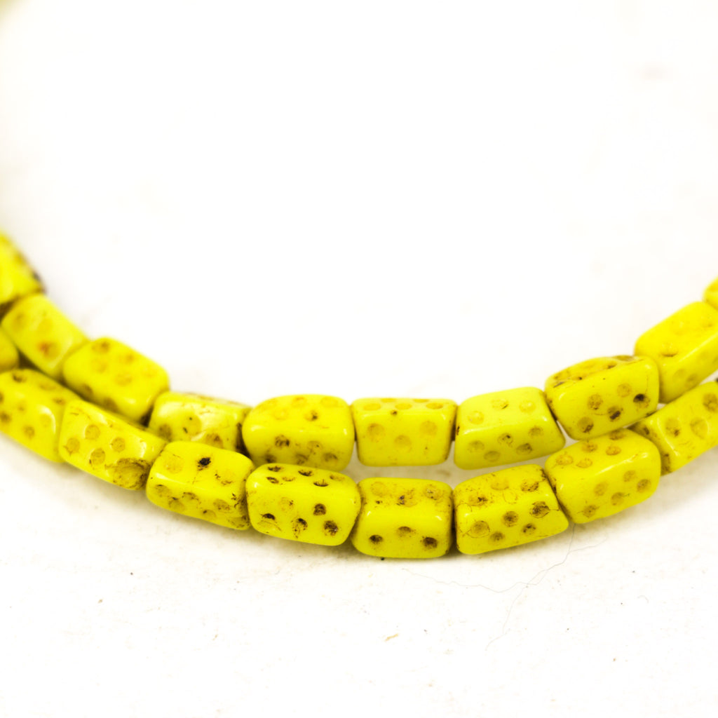 Yellow Dice Venetian Trade Beads