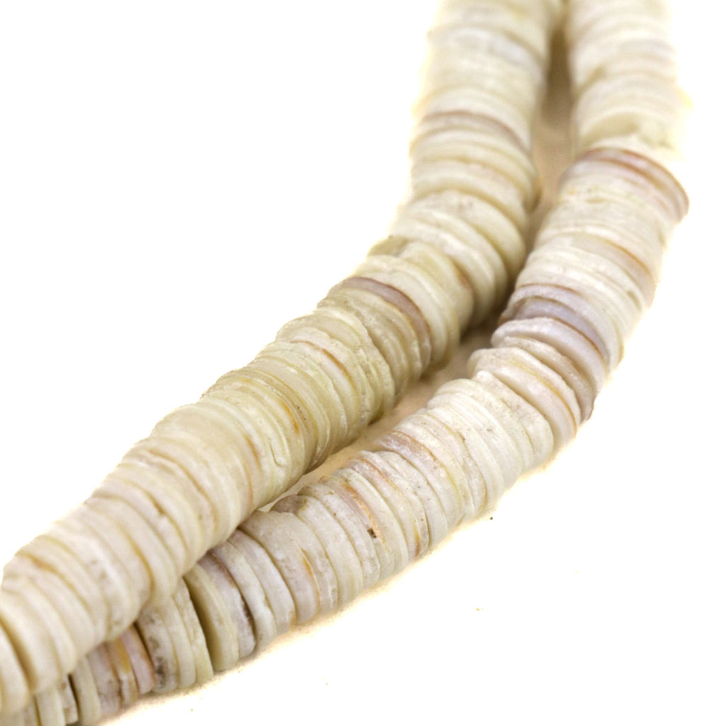 Ostrich Egg Shell Heishi Trade Beads