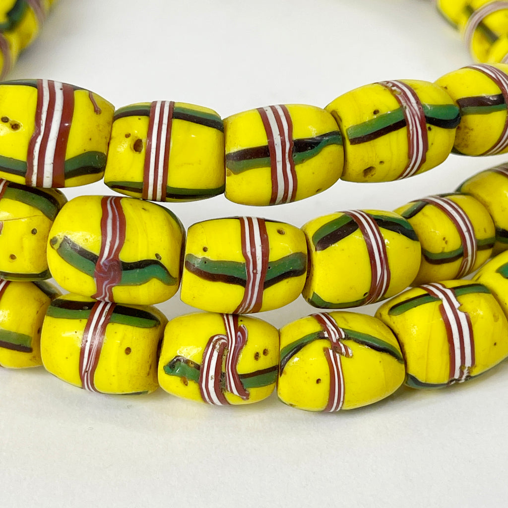 Venetian Yellow Trade Beads 48 Inch