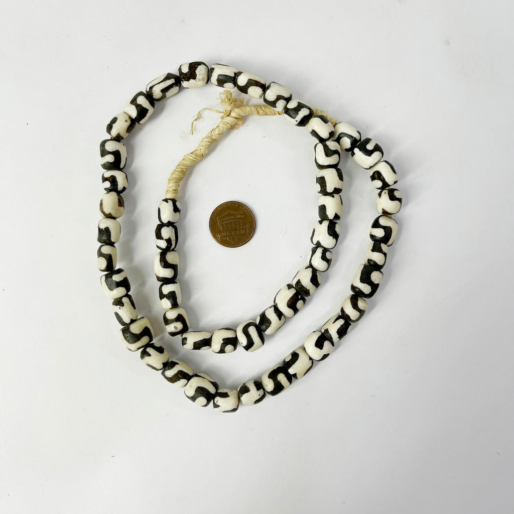 Batik Mudcloth Bone Beads