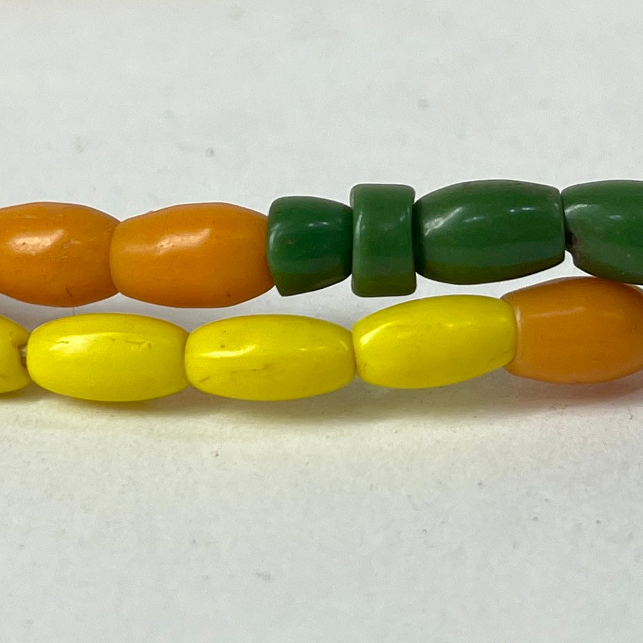 Bohemian Rice Molded Multicolor Trade Beads
