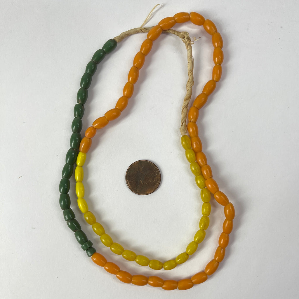 Bohemian Rice Molded Multicolor Trade Beads