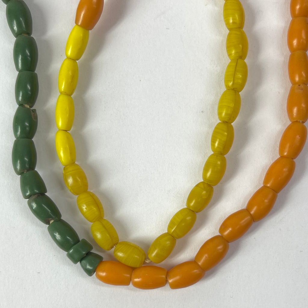Bohemian Rice Molded Multicolor Trade Beads