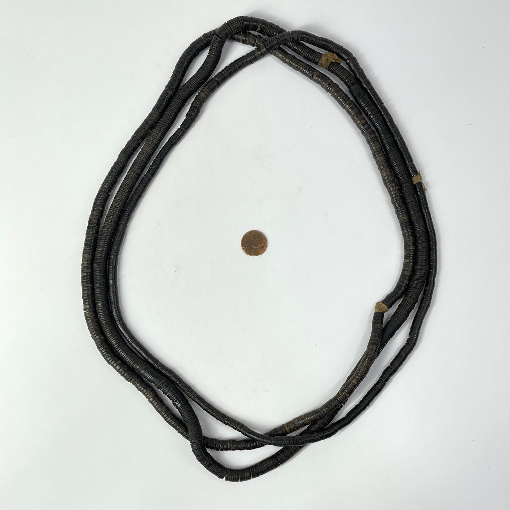 3 Strands Coconut Shell Heishi Beads 30 Inch