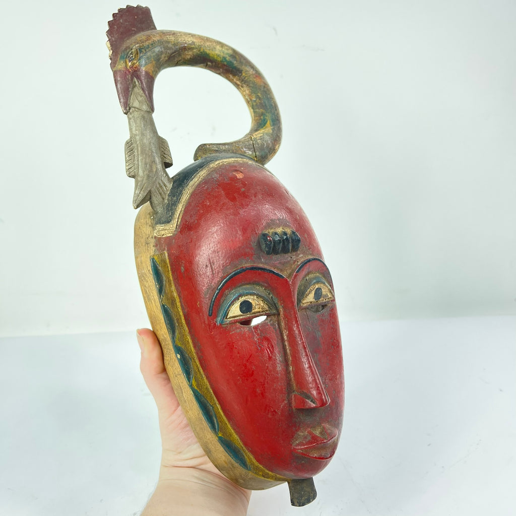 Guro House Mask with Figure Côte d'Ivoire