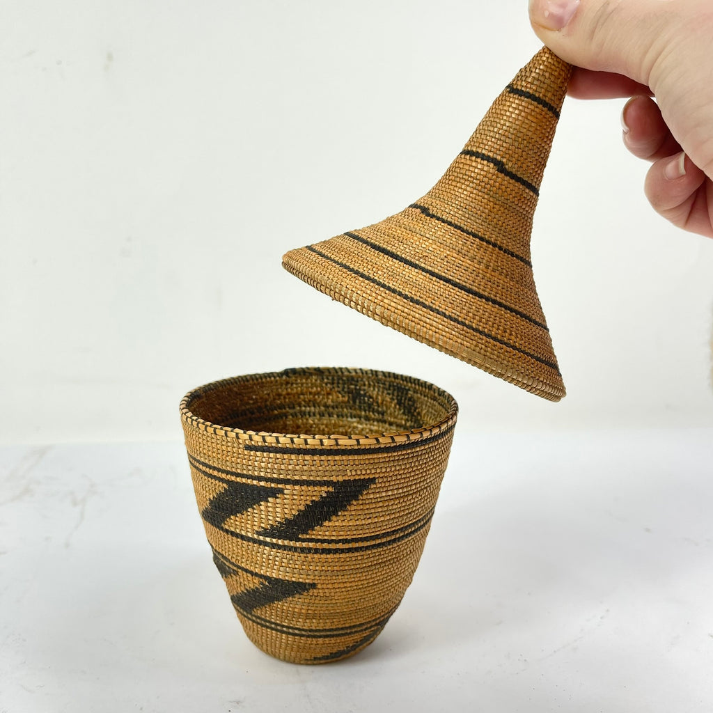 Tutsi Lidded Basket Rwanda