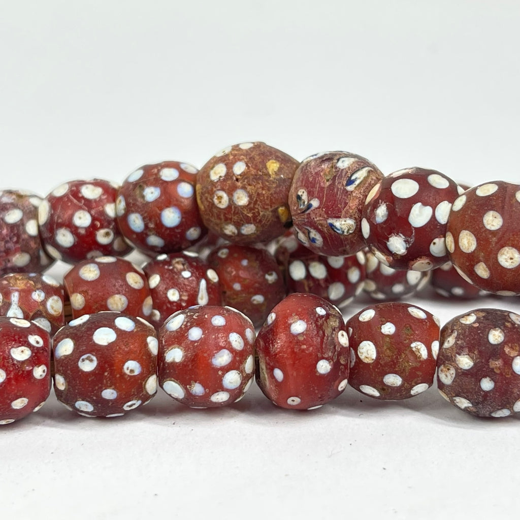 Red Skunk Venetian Trade Beads