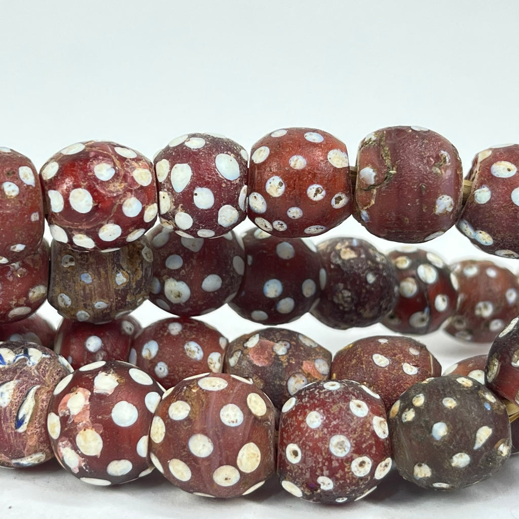Red Skunk Venetian Trade Beads