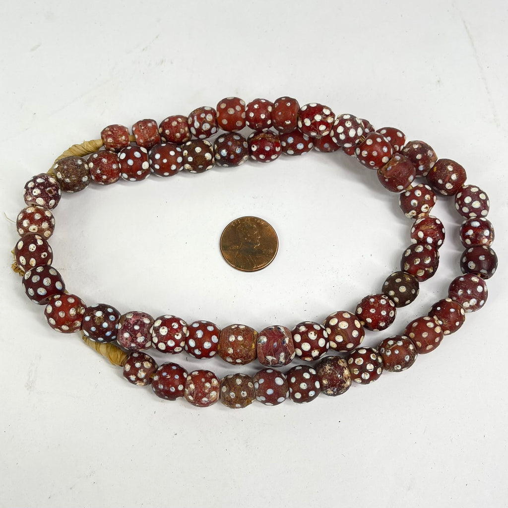 Red Skunk Venetian Trade Beads