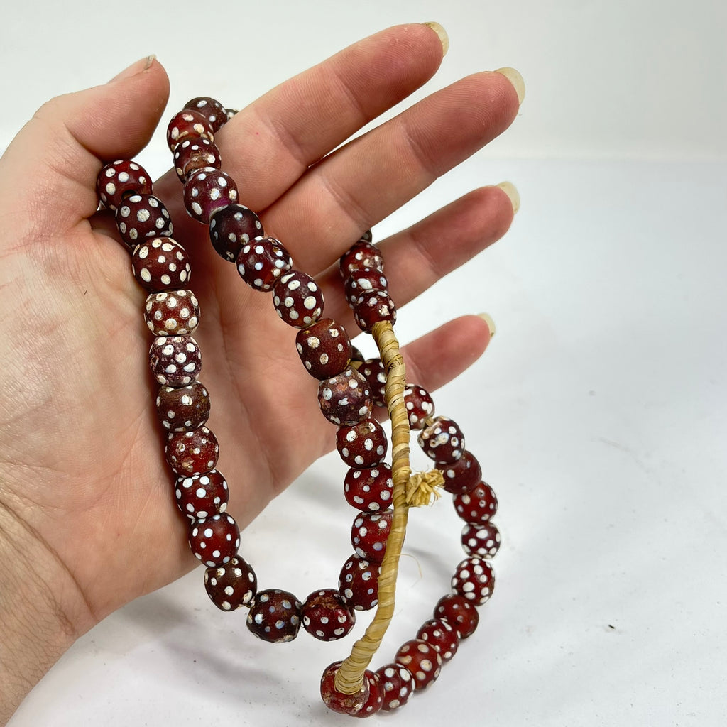 Red Skunk Venetian Trade Beads