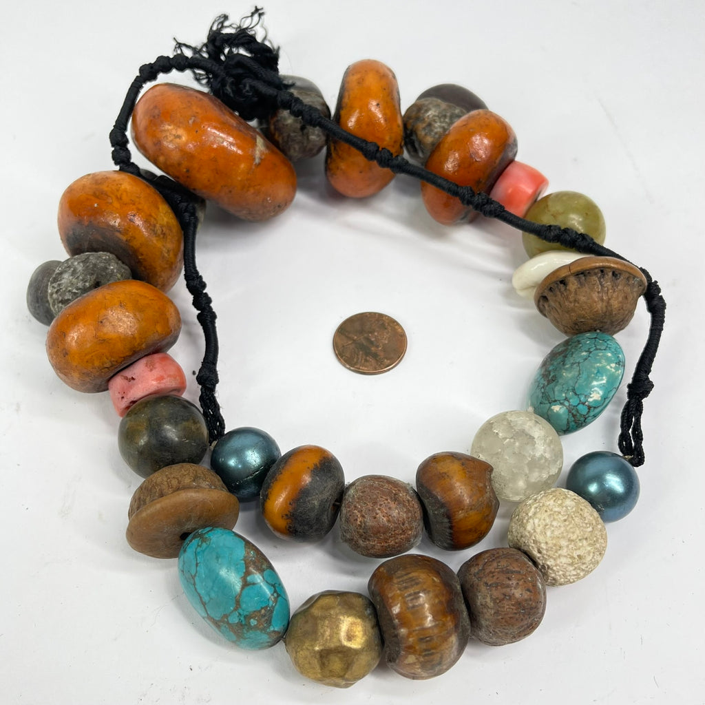 Moroccan Mixed Trade Beads Necklace
