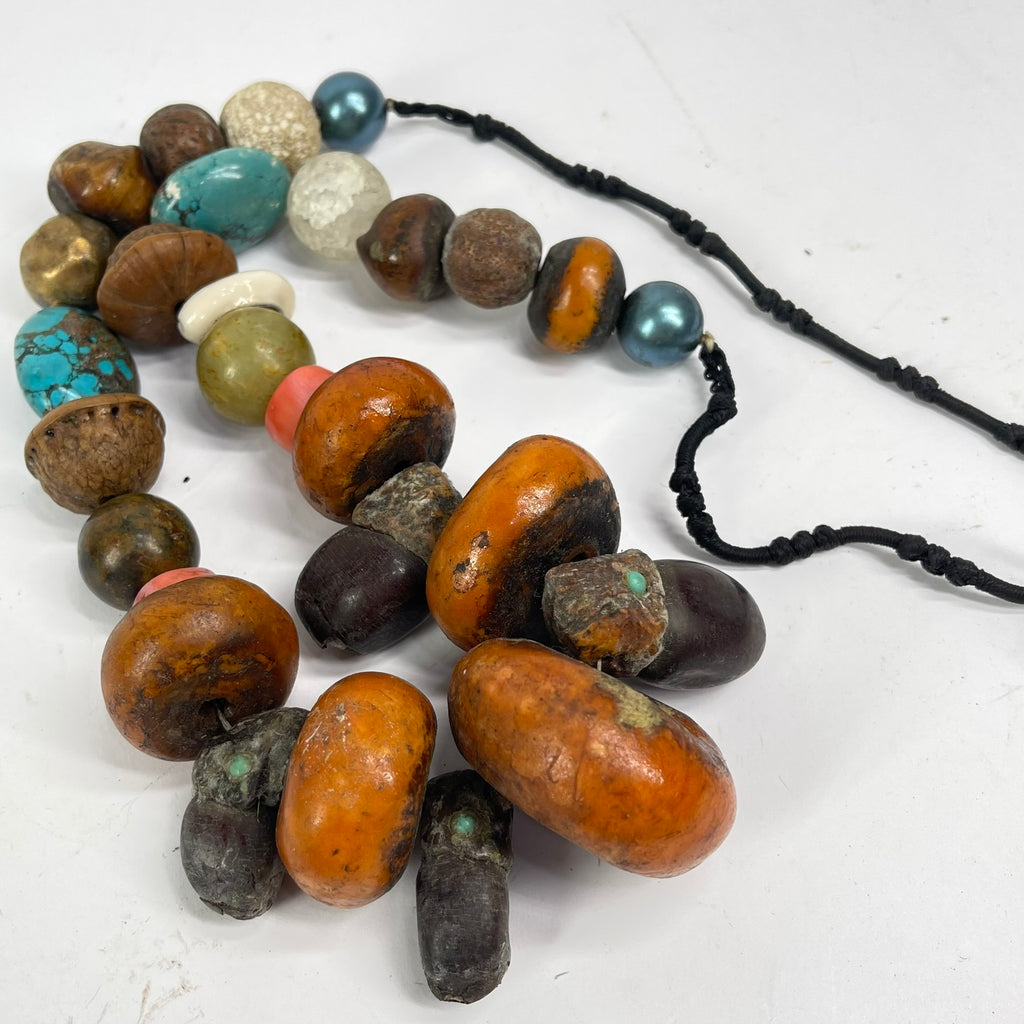 Moroccan Mixed Trade Beads Necklace