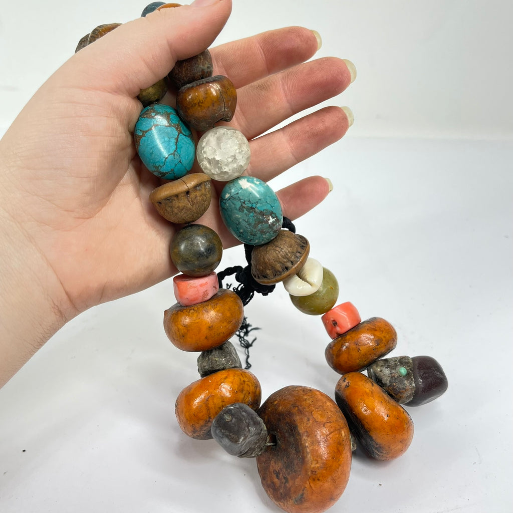 Moroccan Mixed Trade Beads Necklace