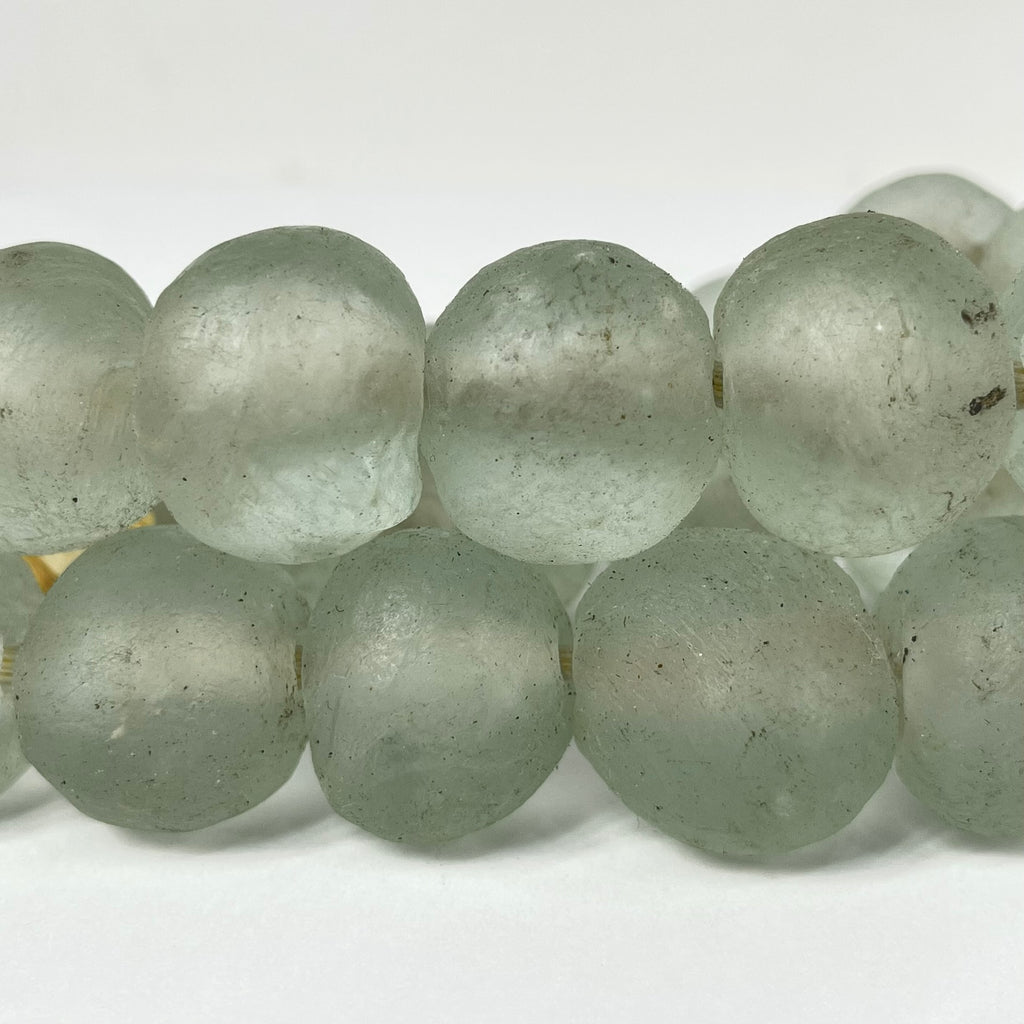 Krobo Large Recycled Powder Glass Translucent Trade Beads