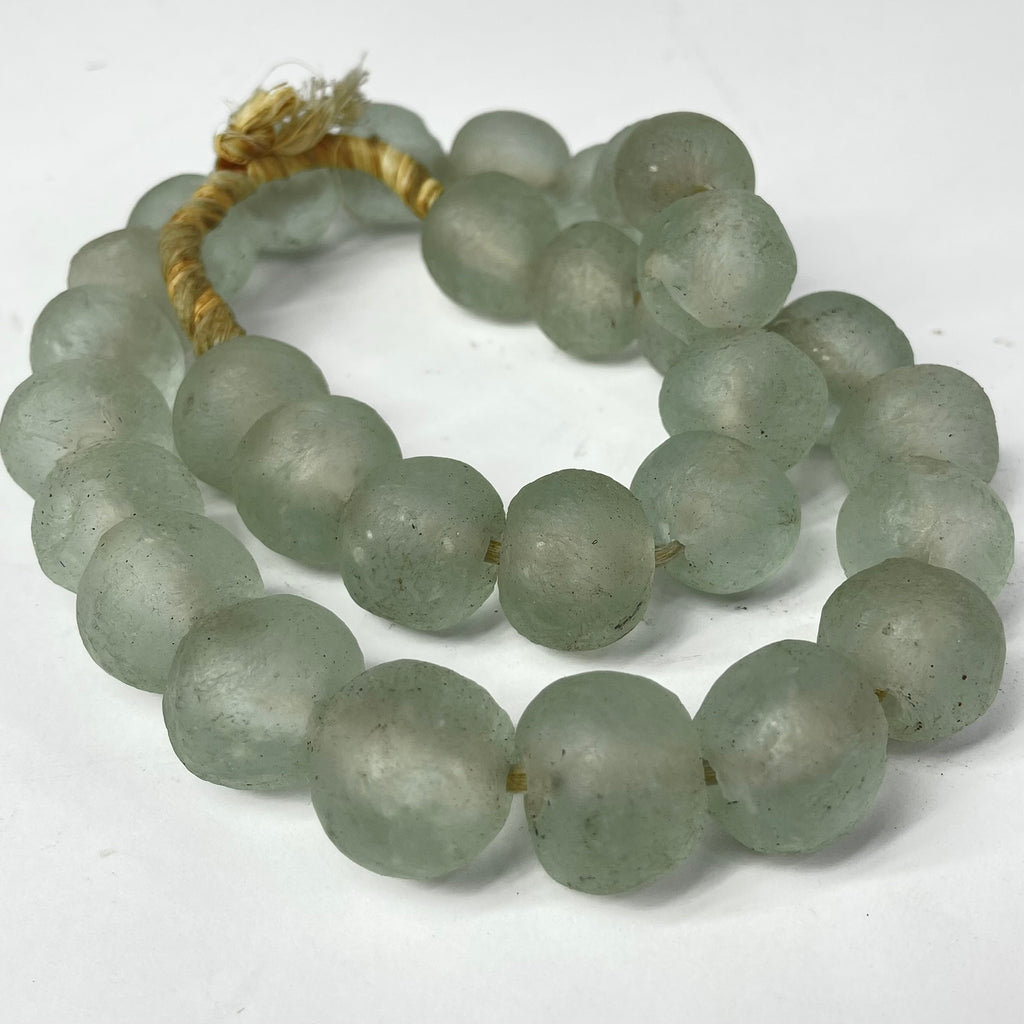 Krobo Large Recycled Powder Glass Translucent Trade Beads