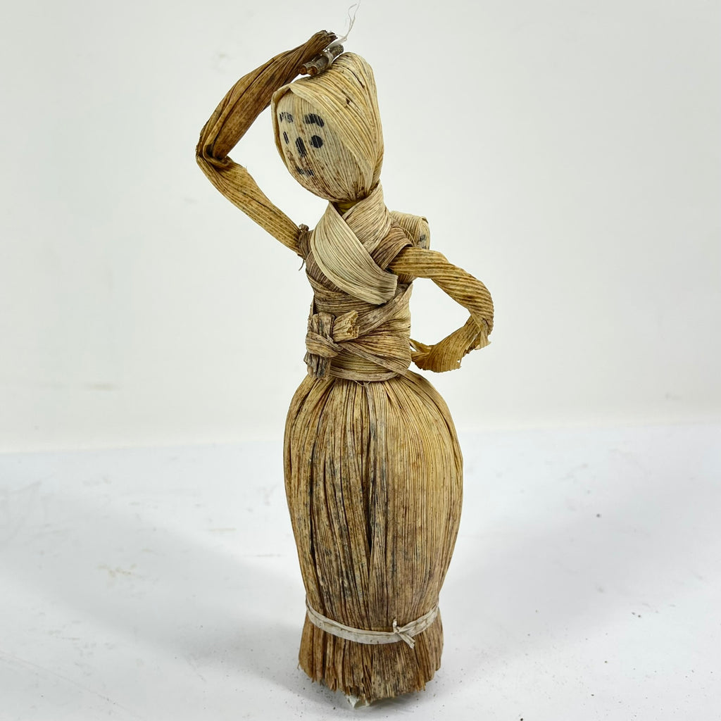 Corn Husk Mother and Child Figurine Zimbabwe