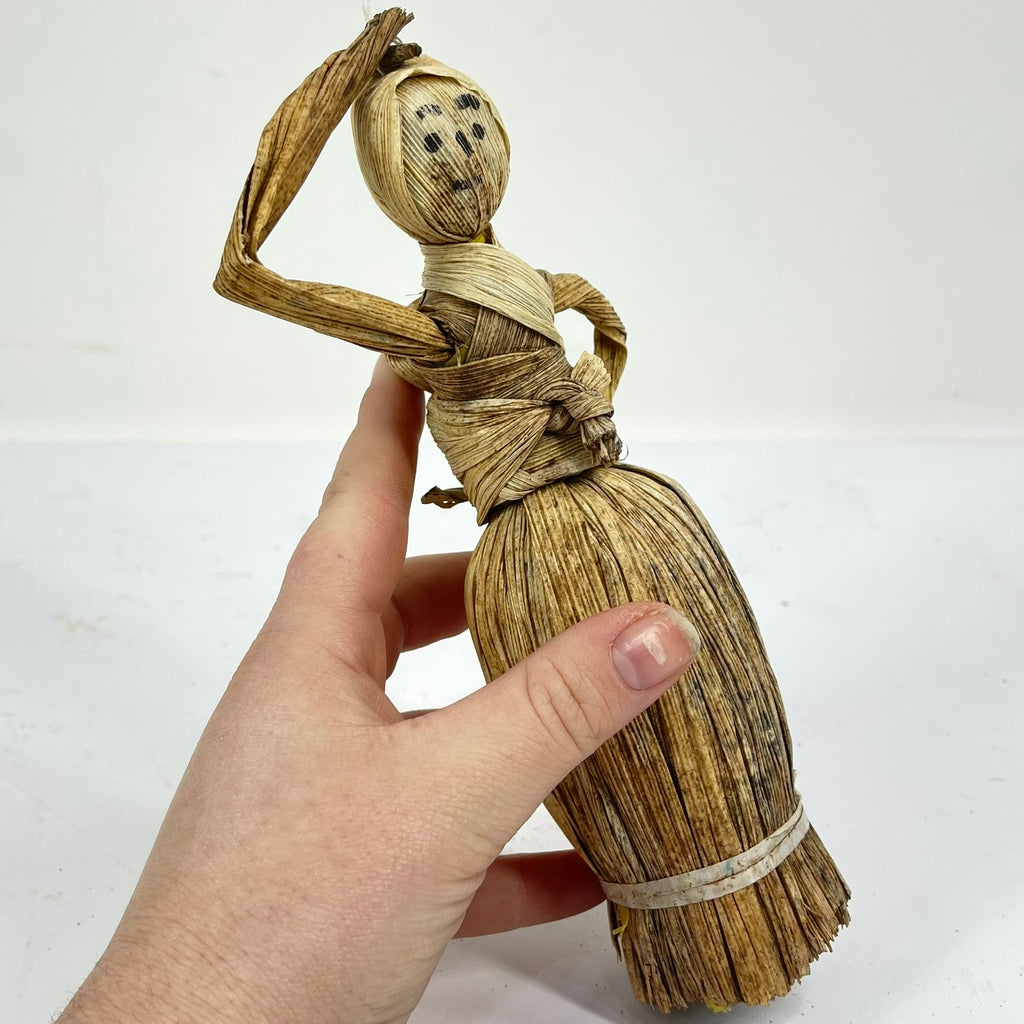 Corn Husk Mother and Child Figurine Zimbabwe