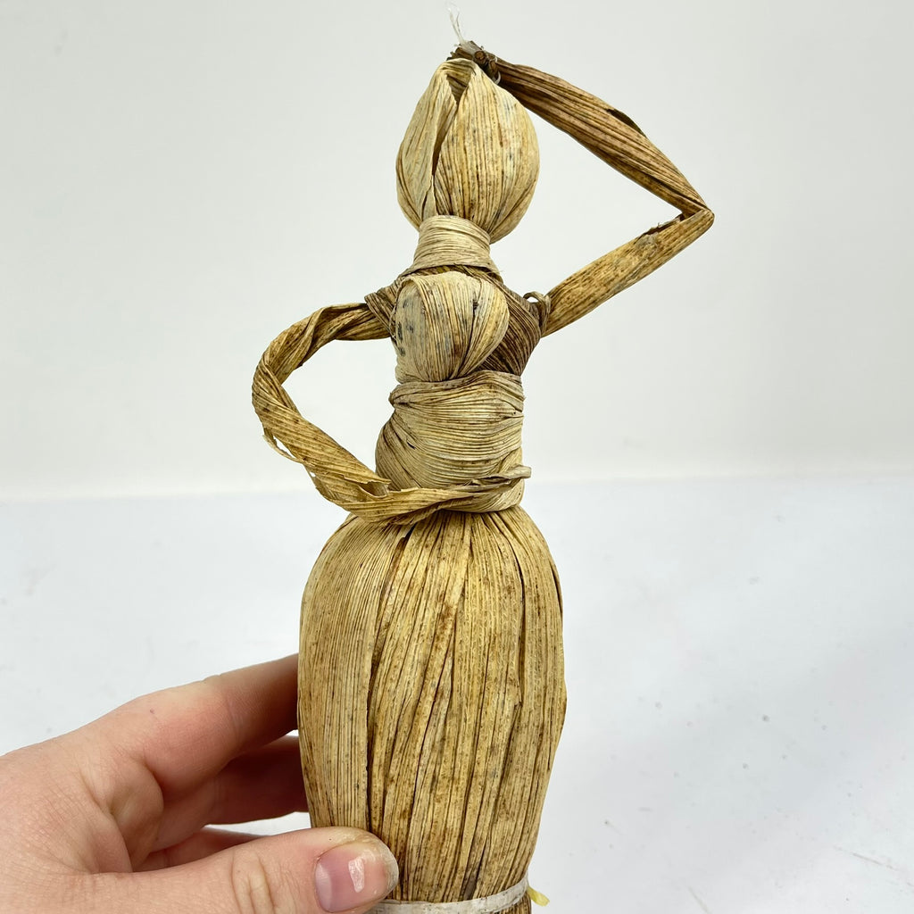 Corn Husk Mother and Child Figurine Zimbabwe