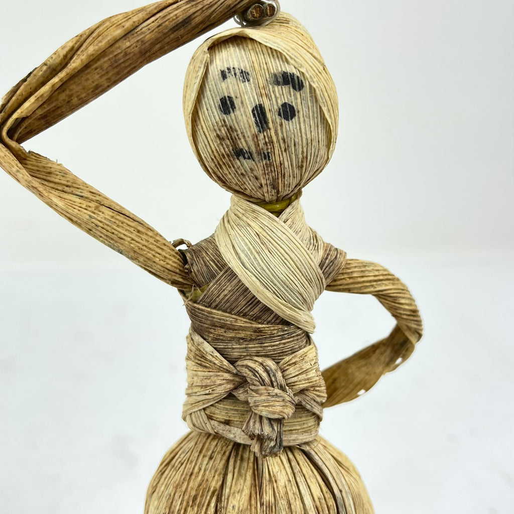 Corn Husk Mother and Child Figurine Zimbabwe
