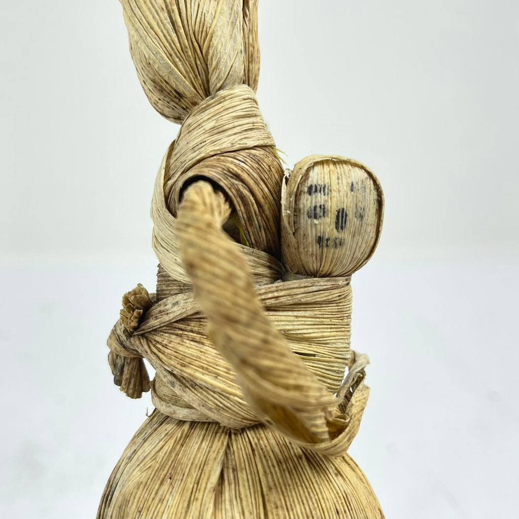 Corn Husk Mother and Child Figurine Zimbabwe