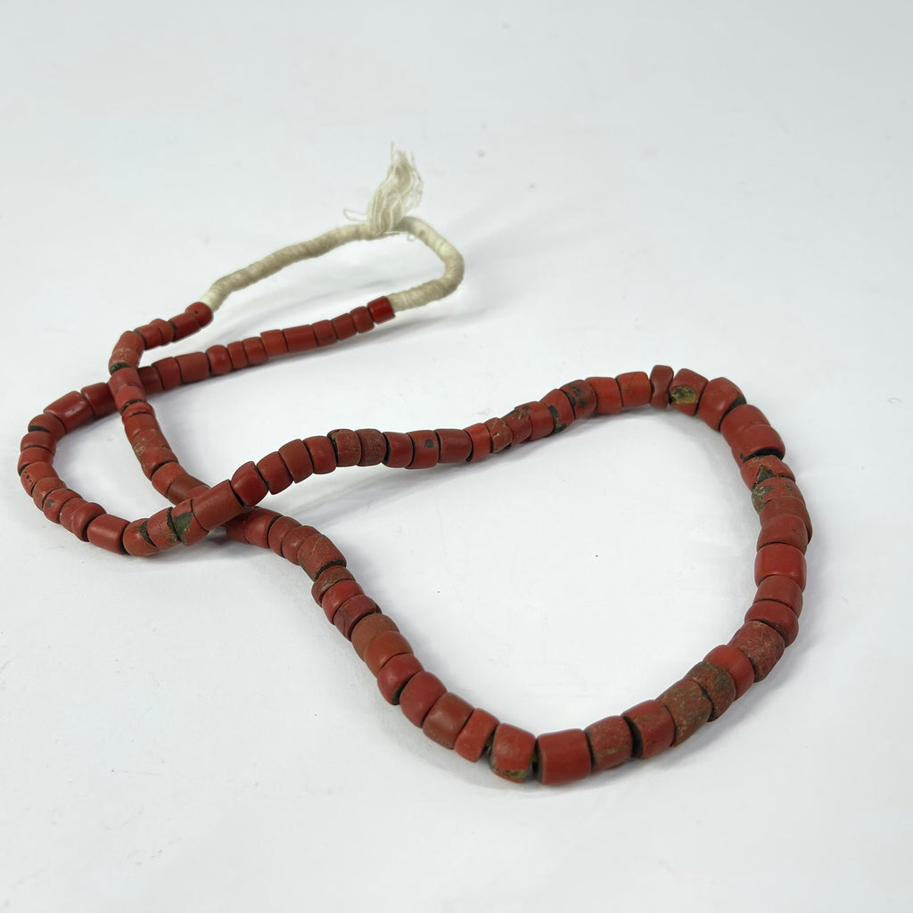 Red Green Heart Venetian Trade Beads