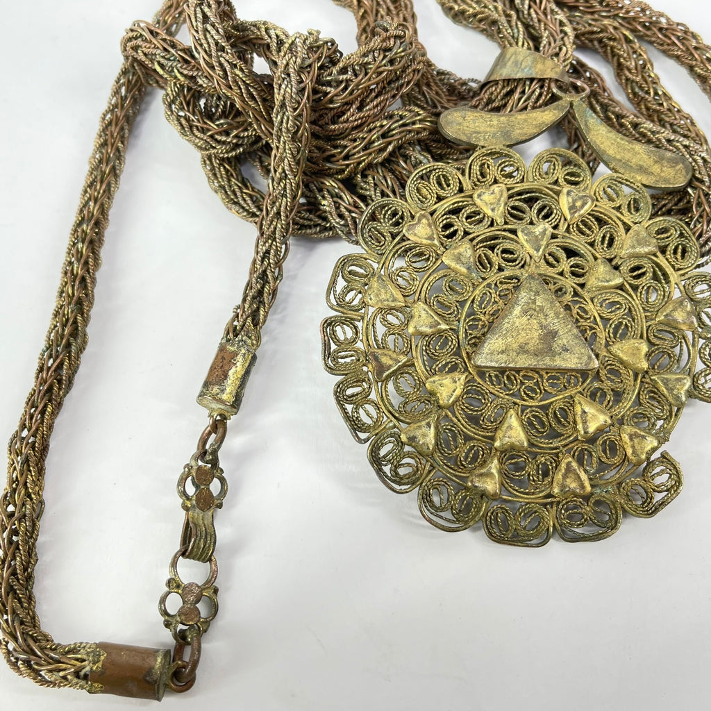 Yoruba Gilded Brass Necklace Nigeria