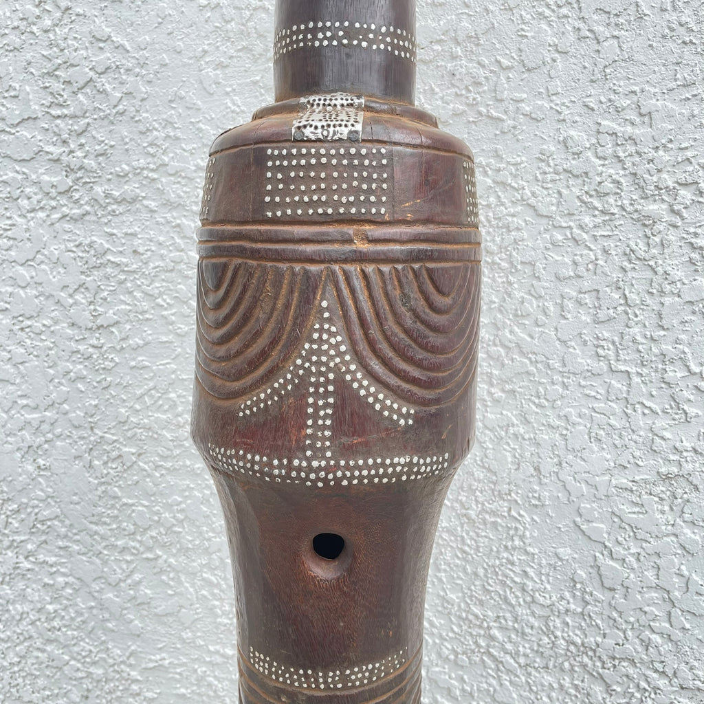 Bongo Dinka Funerary Figural Trumpet with Indigenous Repair