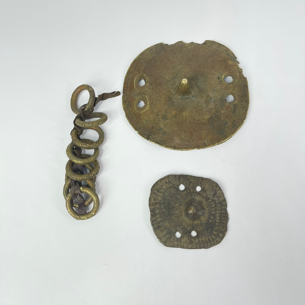 Ethiopian Micellaneous Brass Pendants and Yoruba Brass Money Belt Segment