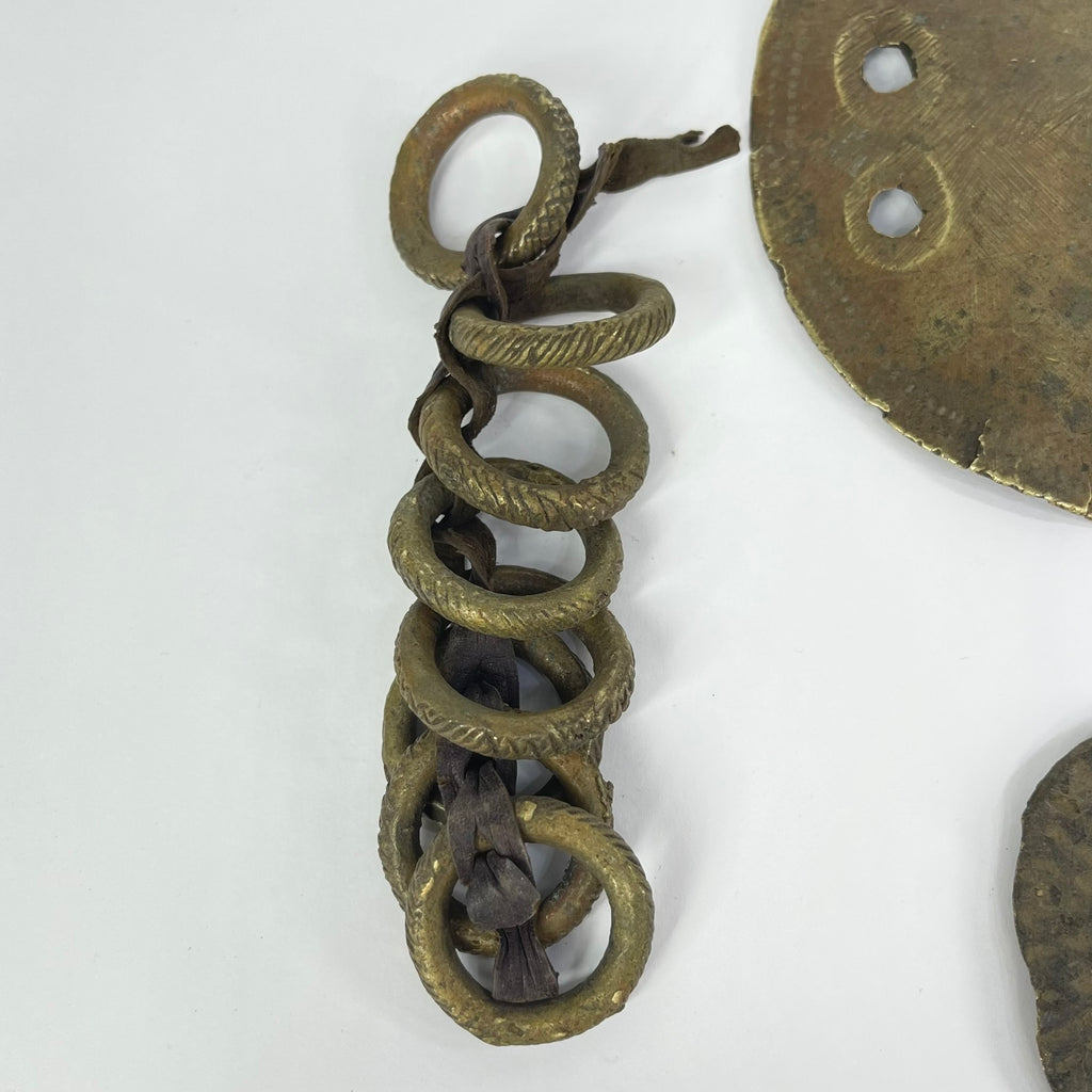 Ethiopian Micellaneous Brass Pendants and Yoruba Brass Money Belt Segment