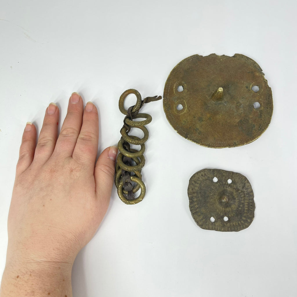 Ethiopian Micellaneous Brass Pendants and Yoruba Brass Money Belt Segment