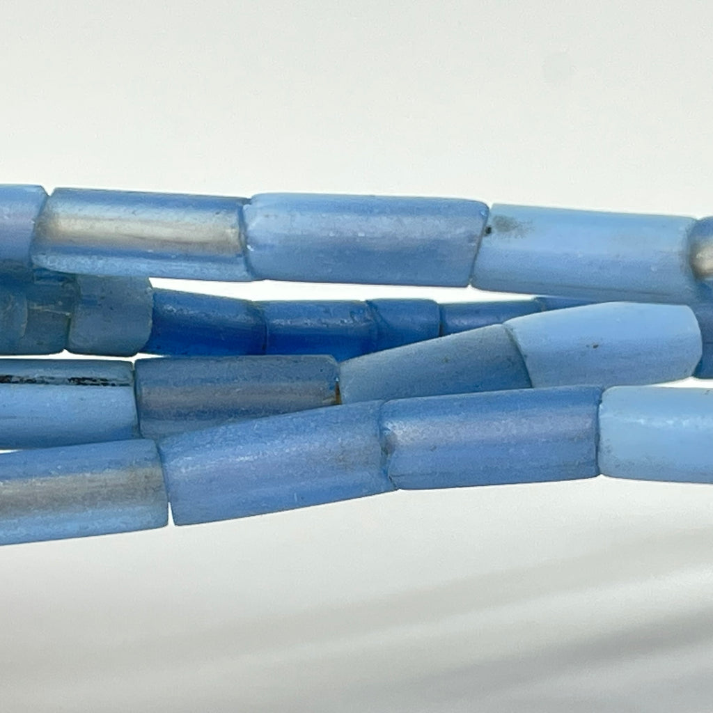 3 Strands Bida Glass Blue Trade Beads Nigeria 31 (in)