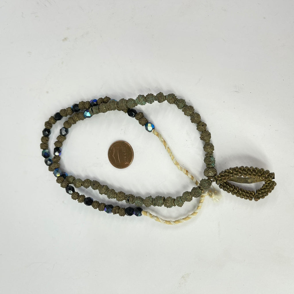 Yoruba Gilded Brass Raised Dot Beads Nigeria