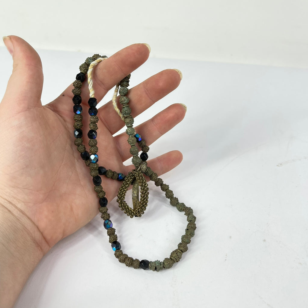 Yoruba Gilded Brass Raised Dot Beads Nigeria