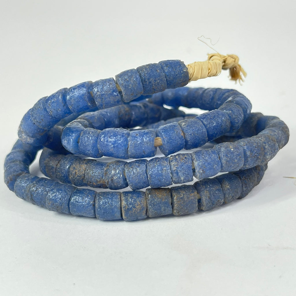 10 Strands Krobo "Recycled" Powder Glass Trade Beads