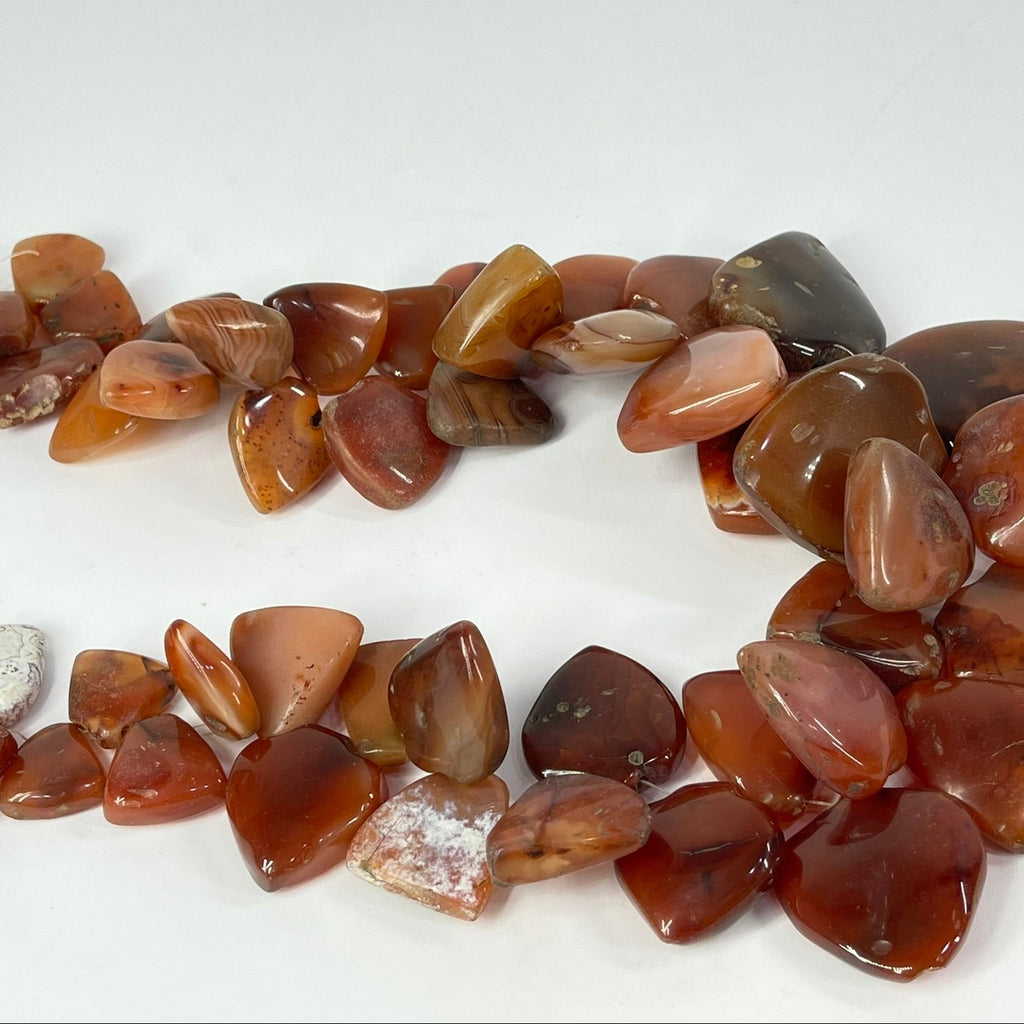Triangular Carnelian Stone Beads