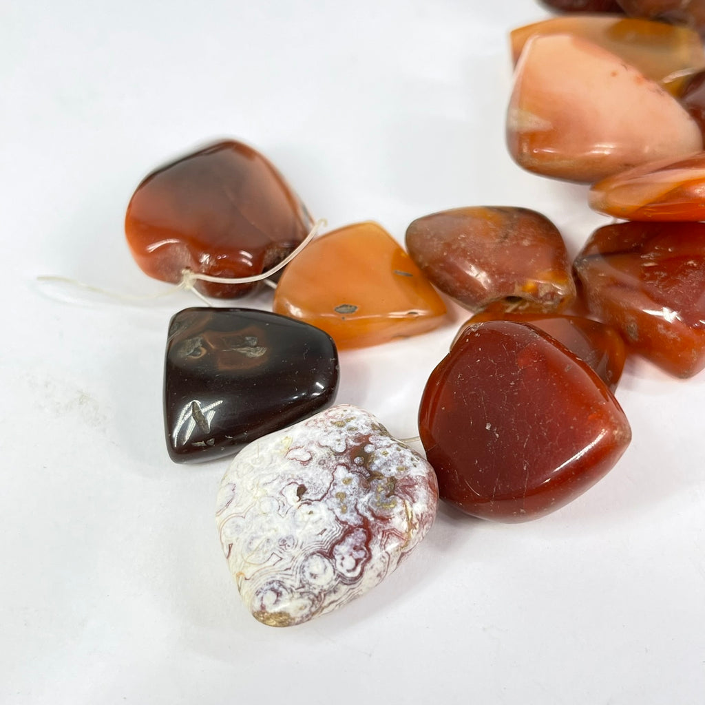 Triangular Carnelian Stone Beads