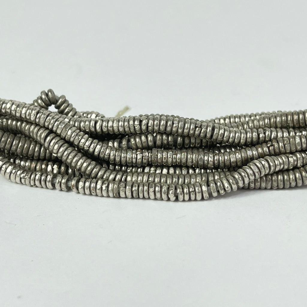Silver Heishi Beads Ethiopia