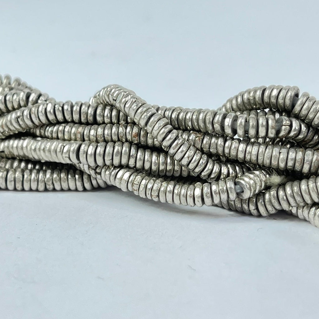 Silver Heishi Beads Ethiopia