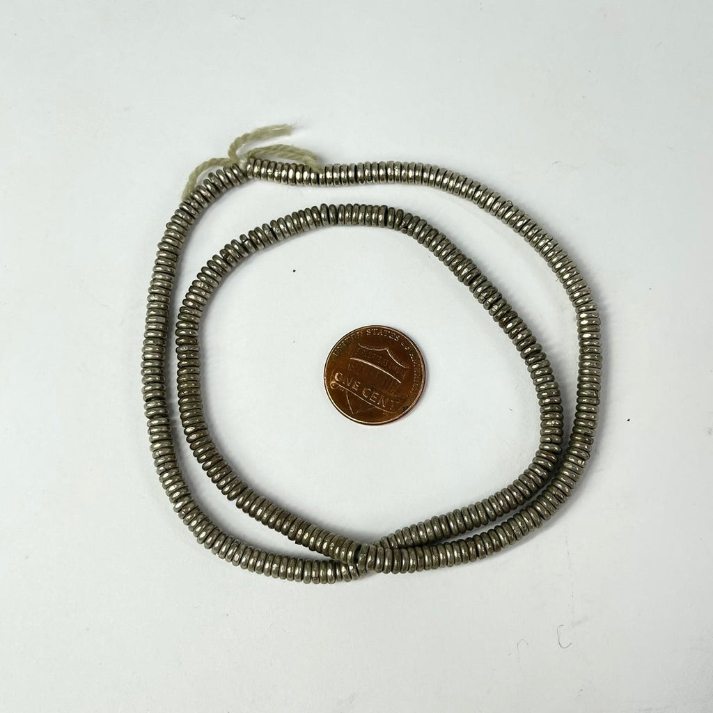 Silver Heishi Beads Ethiopia