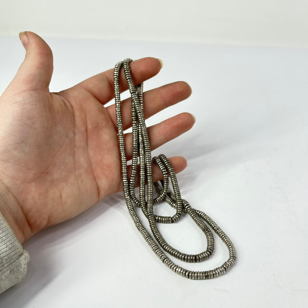 Silver Heishi Beads Ethiopia