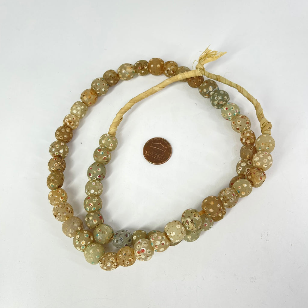 Venetian Skunk White Clear Trade Beads