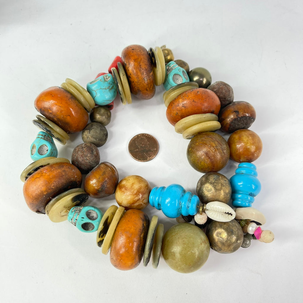 Moroccan Mixed Trade Beads Necklace