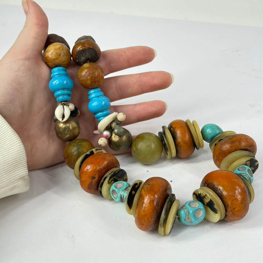 Moroccan Mixed Trade Beads Necklace