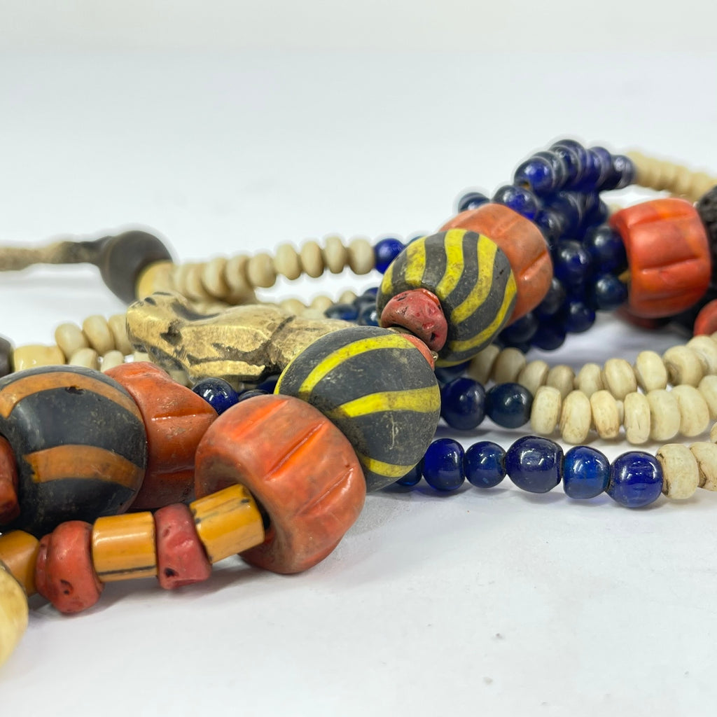 Naga Brass Face Pendant Necklace 42 Inch