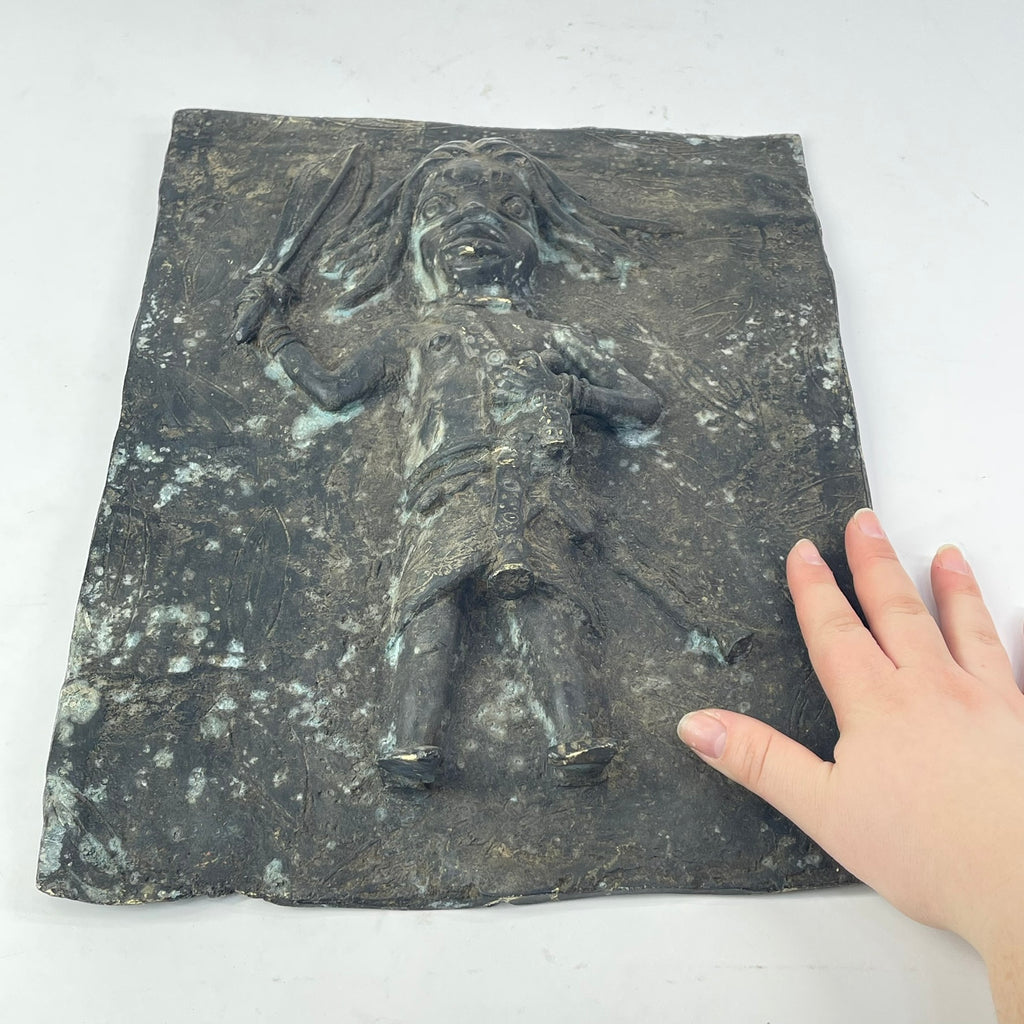 Benin Bronze Adorned Cast Plaque