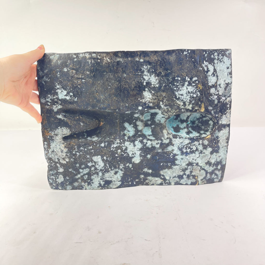 Benin Bronze Adorned Cast Plaque